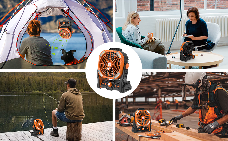 PINSAI - Rechargeable Camping Fan