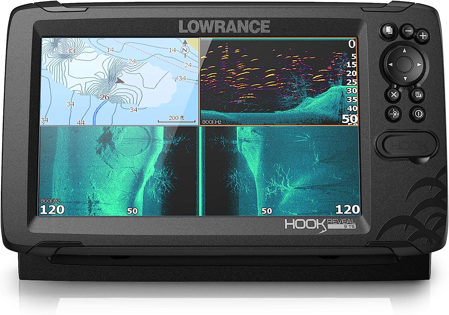 Lowrance Hook Reveal 9 inch Fishfinders with Preloaded C-MAP Options