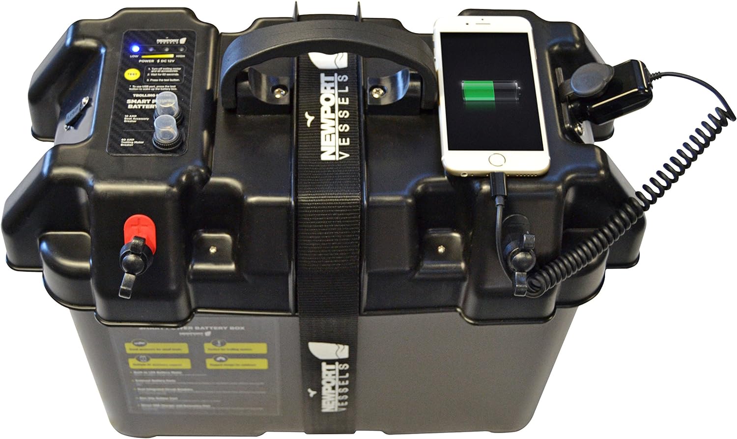 Trolling Motor Smart Battery Box Power Center with USB and DC Ports