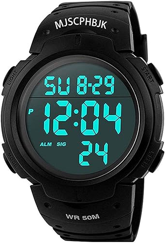 MJSCPHBJK Mens Digital Sports Watch