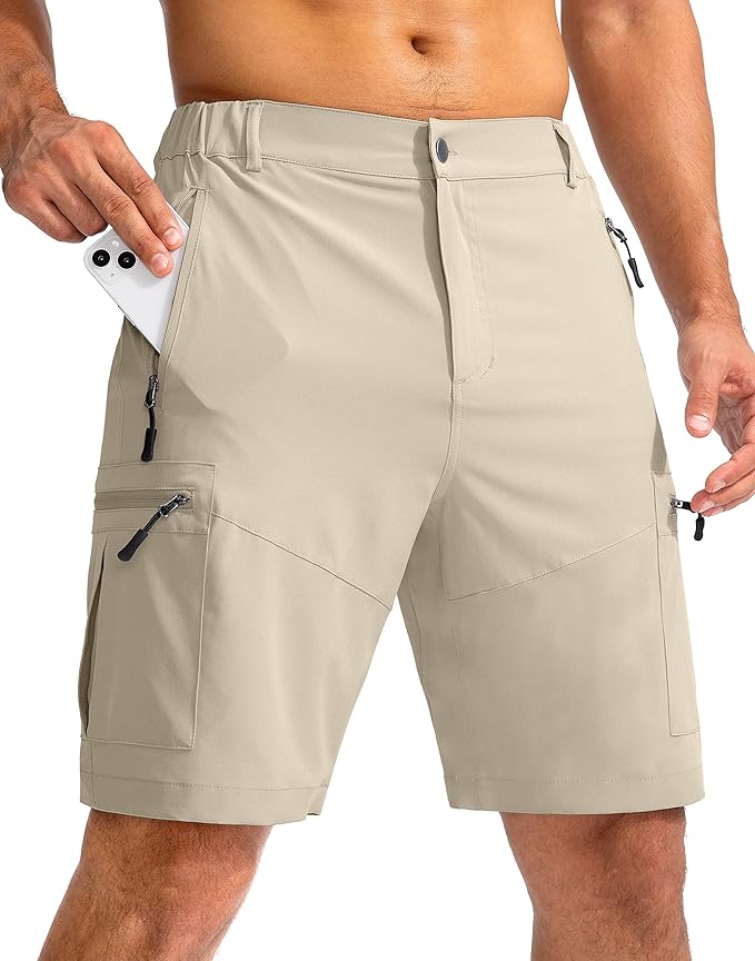 Pudolla Men's Hiking Cargo Shorts