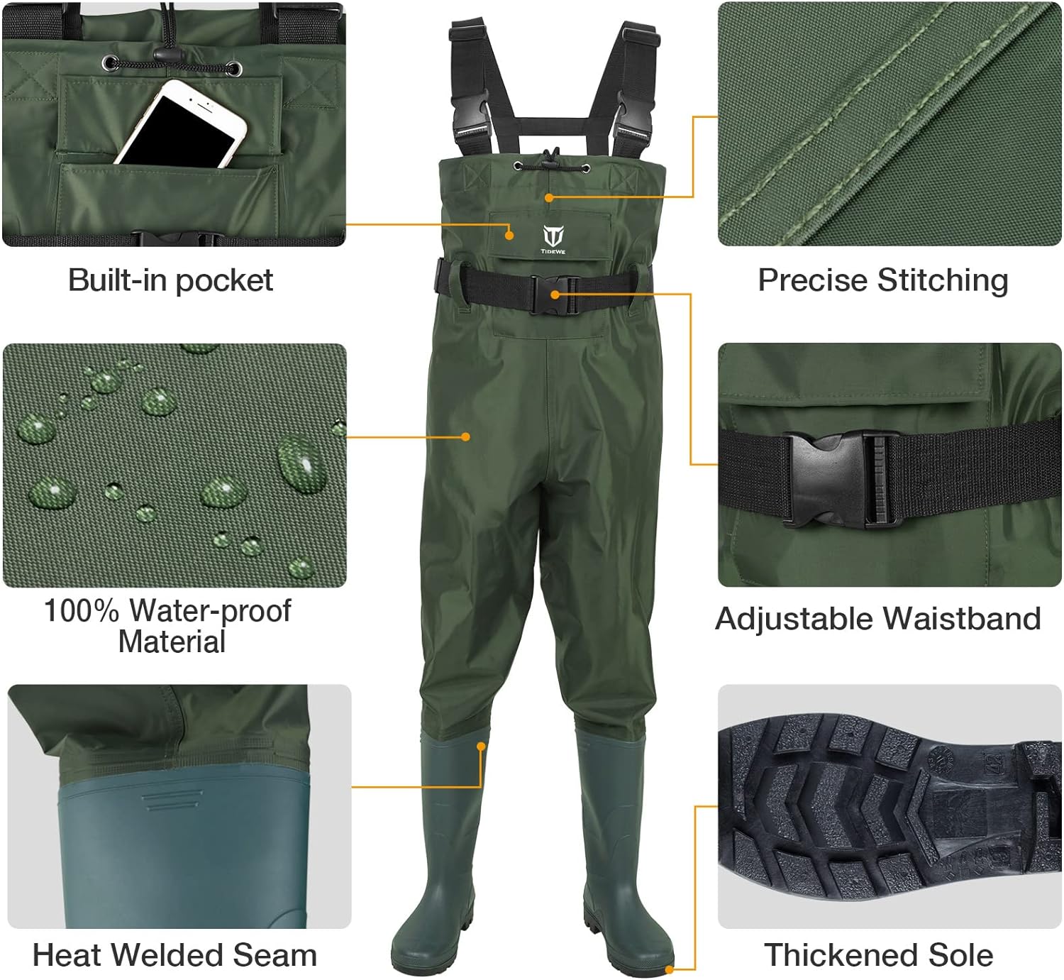 TIDEWE Bootfoot Chest Wader