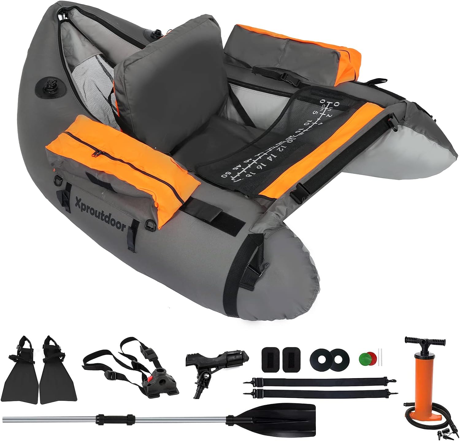 Xproutdoor Fishing Float Tube with Adjustable Backpack Straps