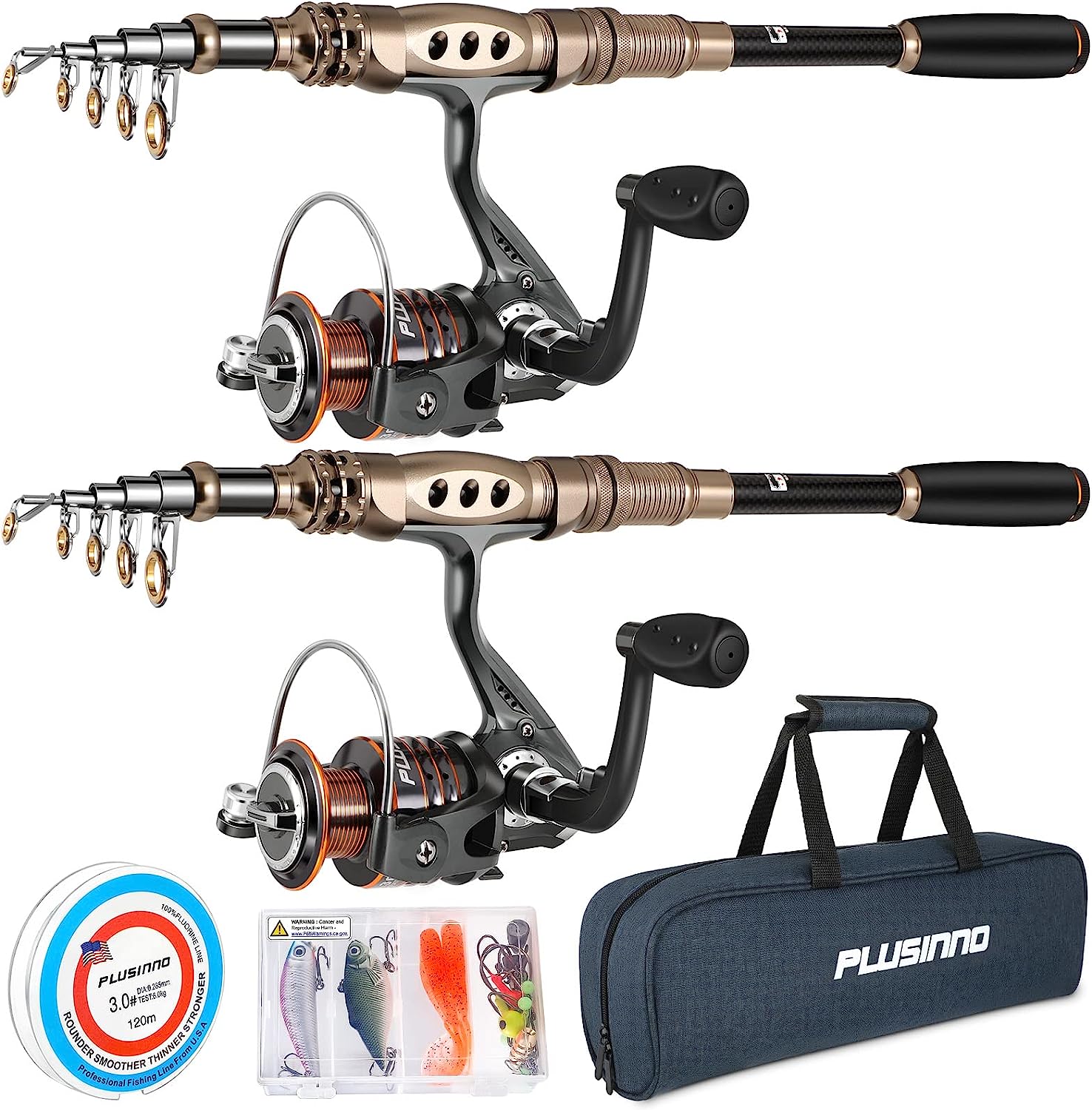 PLUSINNO Fishing Rod and Reel Combos