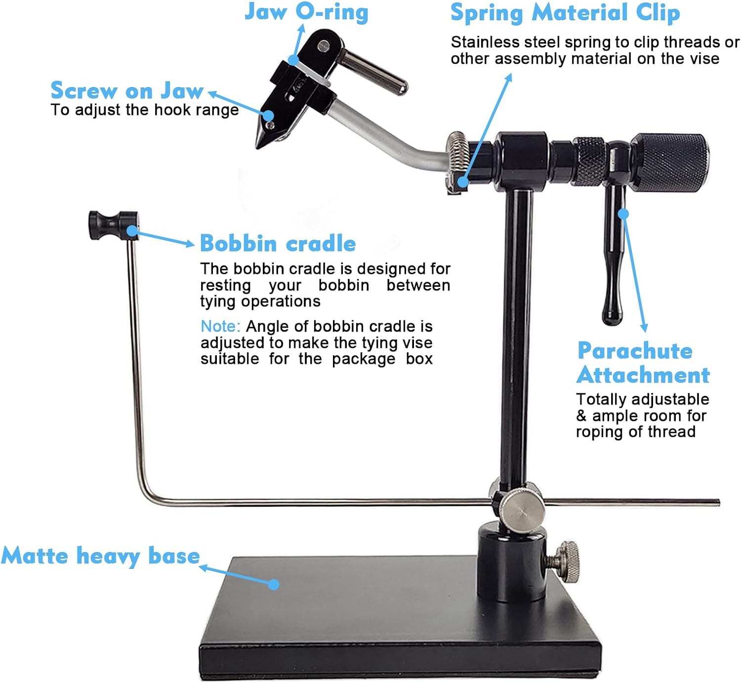 Madison Rotary Fly Tying Vise with Steel Screws True 360 Degree Rotation